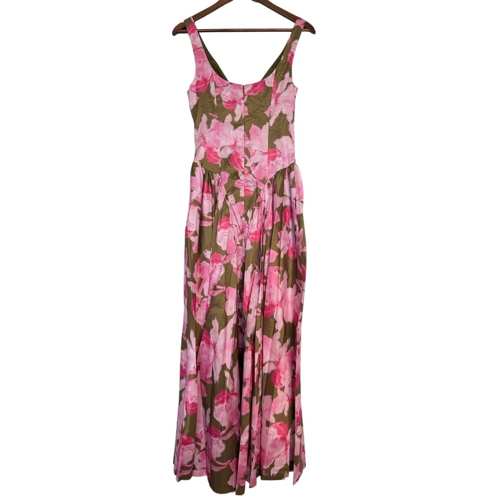 Hutch Jemma Floral Maxi Dress Pink Orchid Watercolor Print Sleeveless Size 4 NWT - Picture 4 of 4